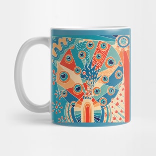 Colorful Peacock Mug